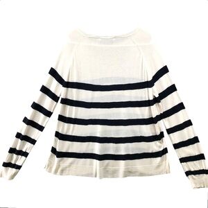 Zara Cream Black Striped Sweater Women’s Size L Knit Top Casual